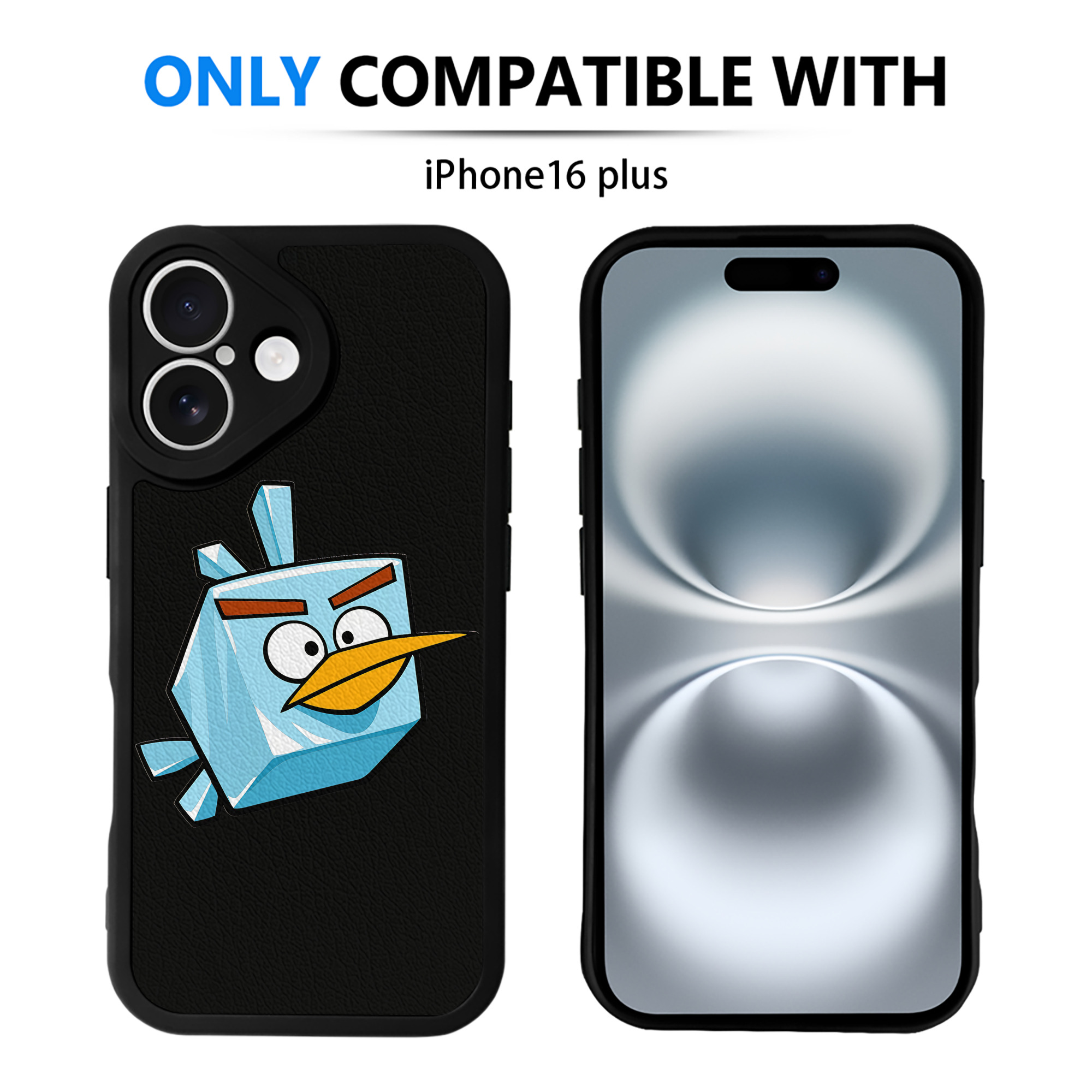 （画像用） Angry Birds アングリーバード 【iPhone 16シリーズ対応】シリコンスマホケース（レザー調） 材質：シリコン
